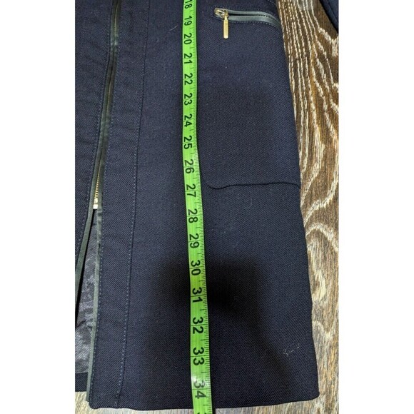 Zara Basic Long Sleeve Mock Neck Full Zip Wool Blend Jacket M - Picture 9 of 9